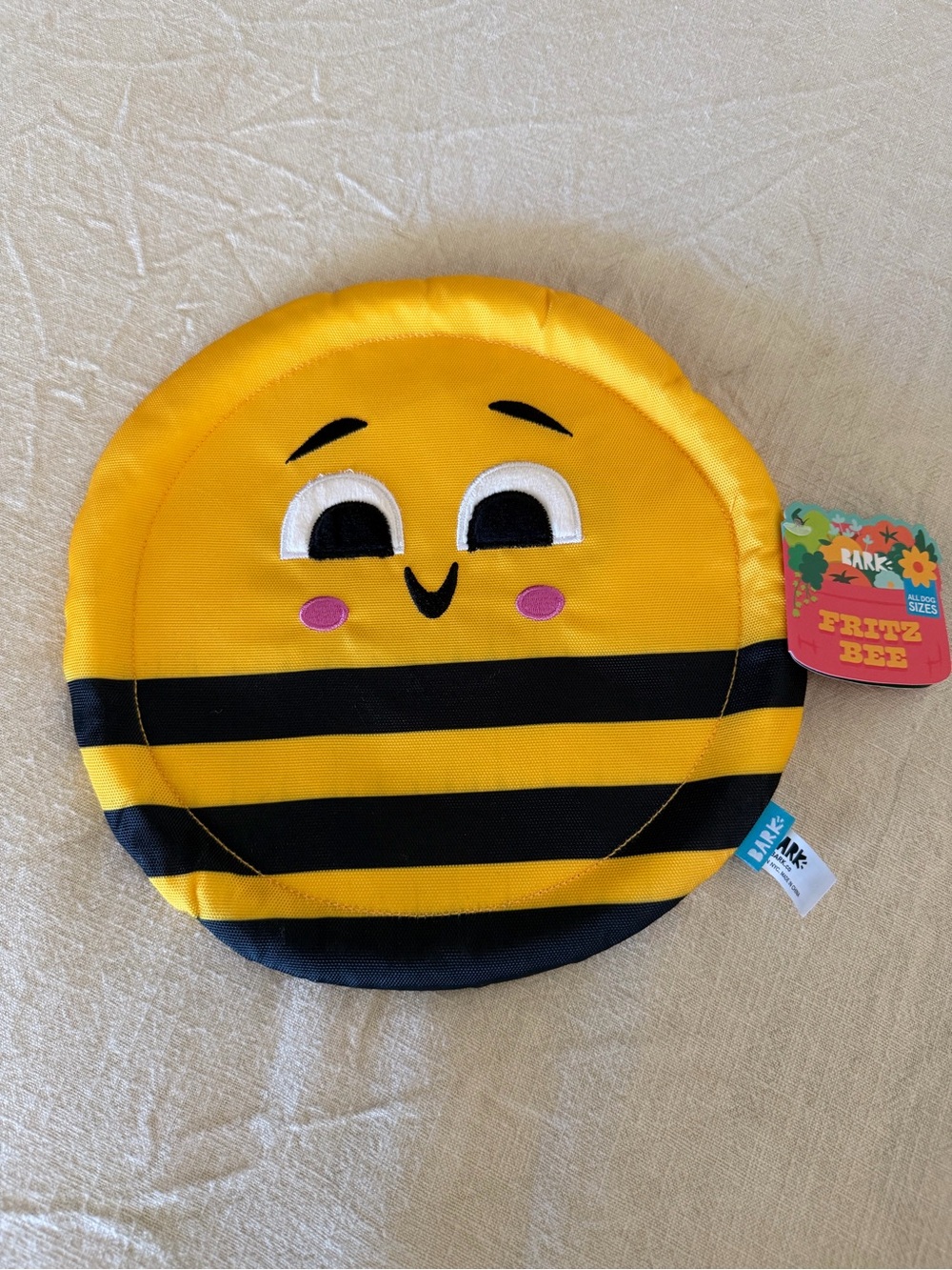 Bark Yellow and Black Bee Plush Dog Toy